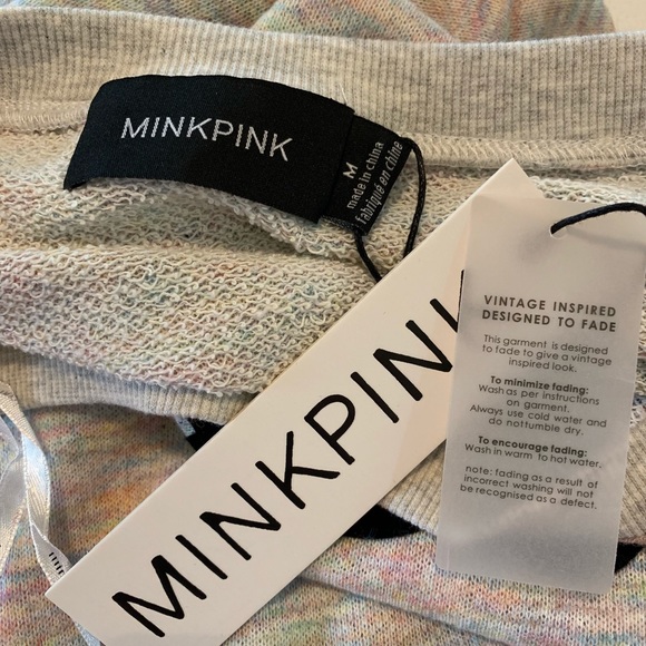 MINKPINK Um Yay Sweatshirt Confetti Gray Medium - Picture 4 of 8